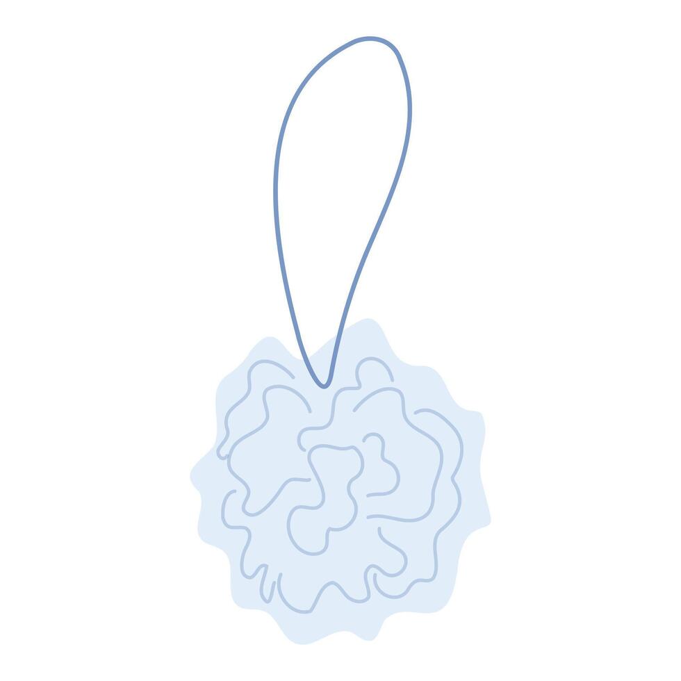 Unique abstract design of a soft blue lace-like shape hanging in mid-air vector