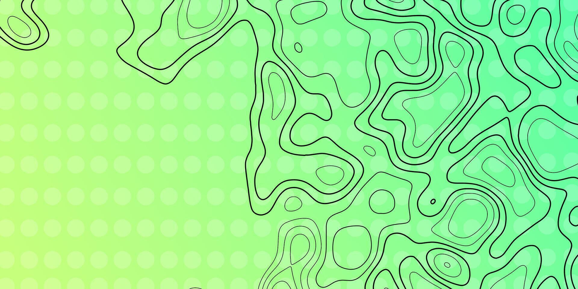 Abstract green background with flowing lines and patterns in a contemporary style vector