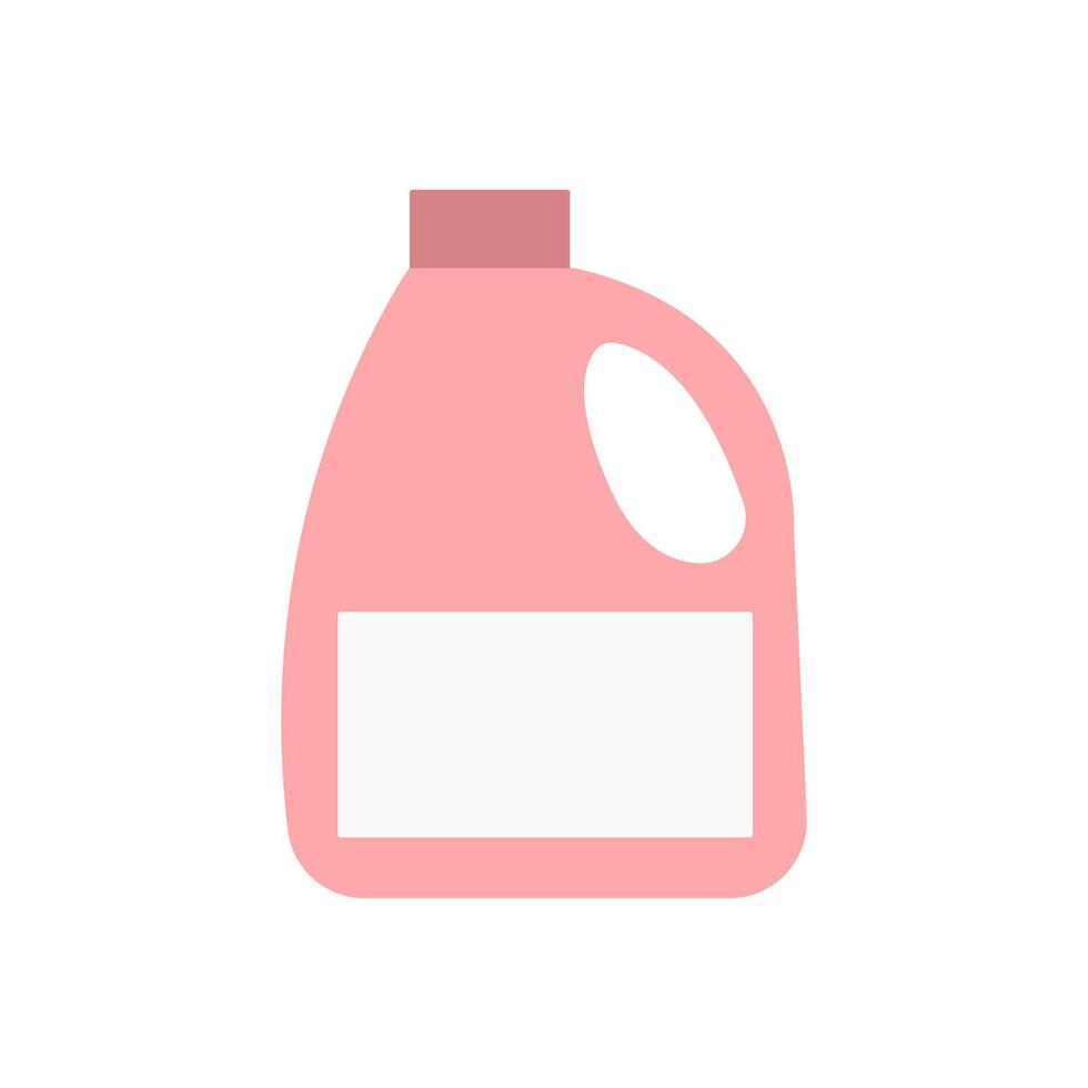 Container filled with detergent in a minimalist design on a plain background vector