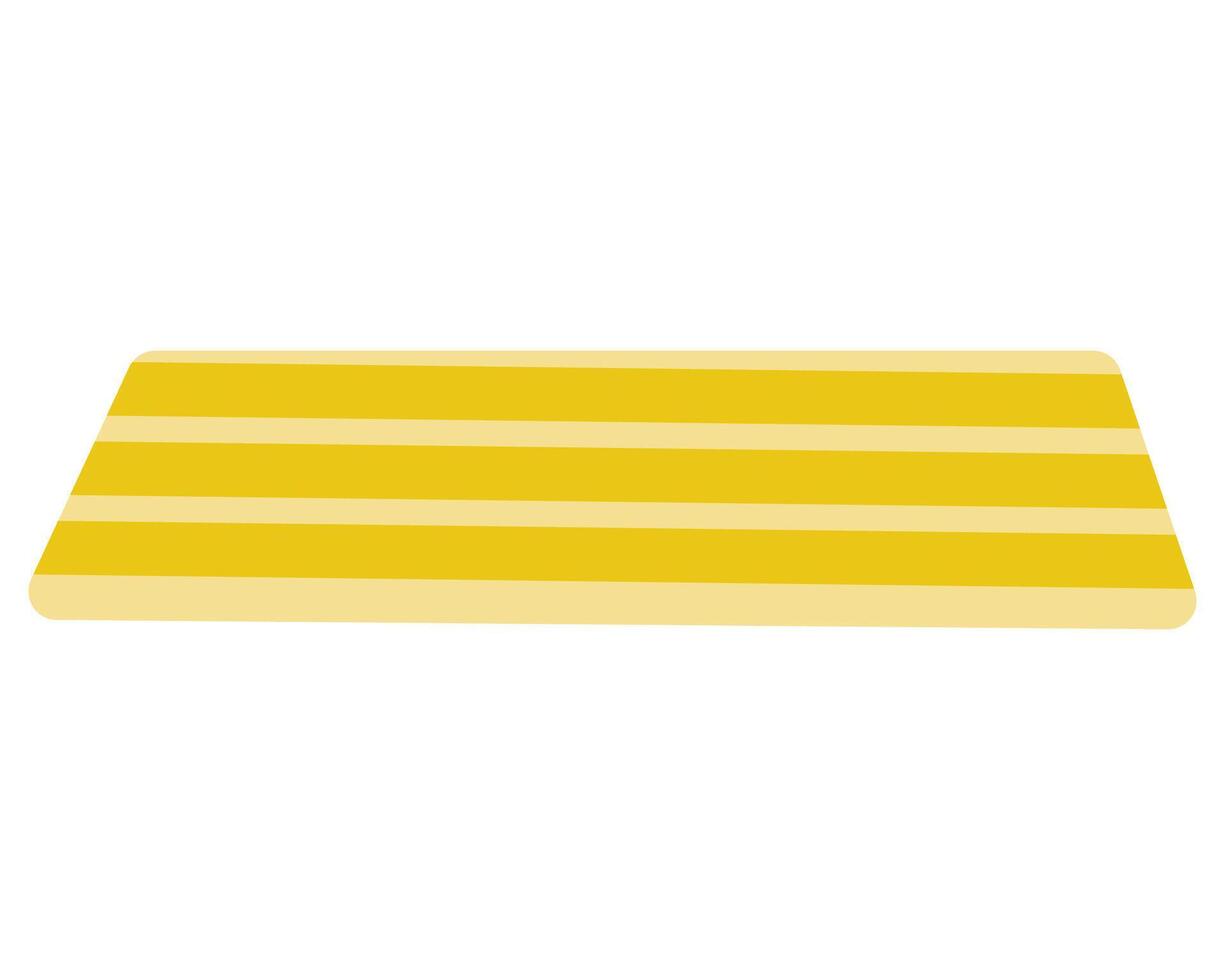 Bright yellow striped mat designed for outdoor picnic and beach activities vector