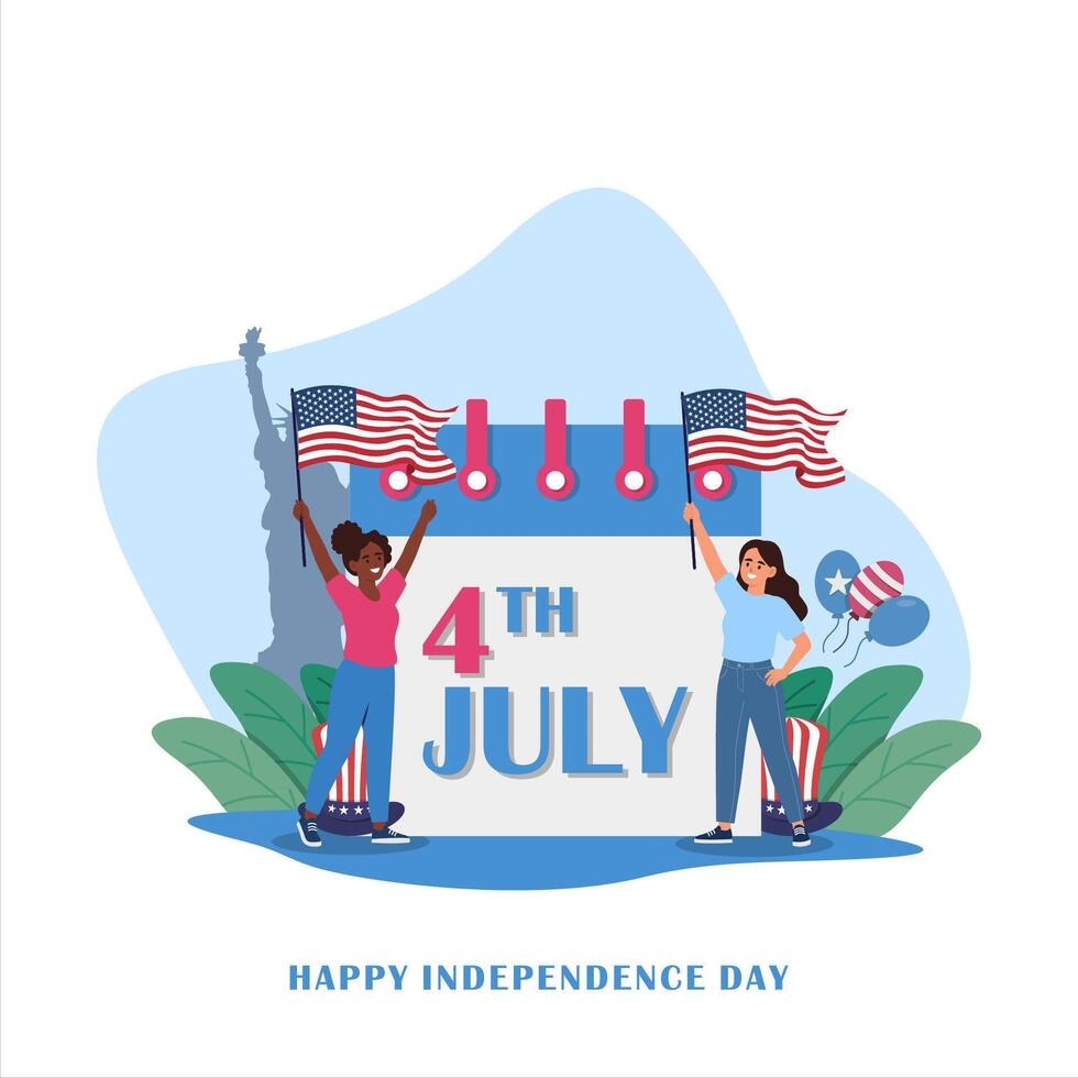 4th of July celebration illustration vector