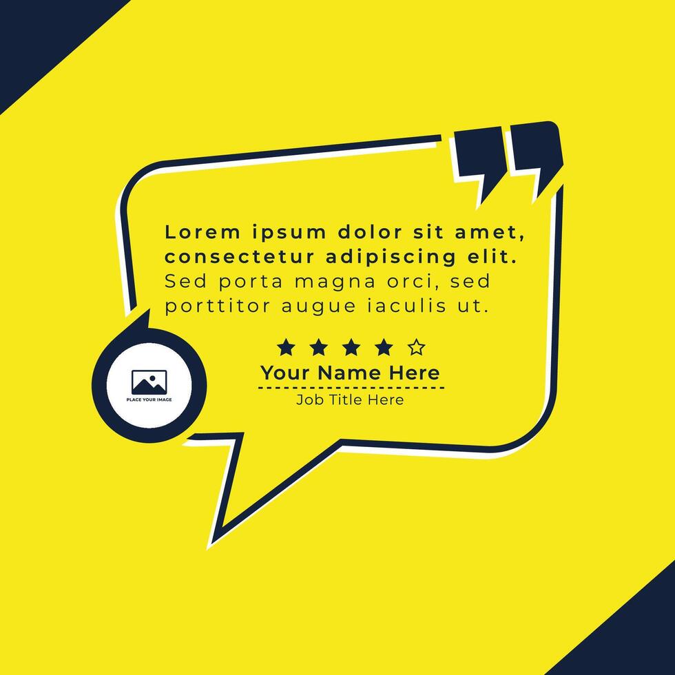 Customer Testimonial Social Media Template for Service Reviews vector