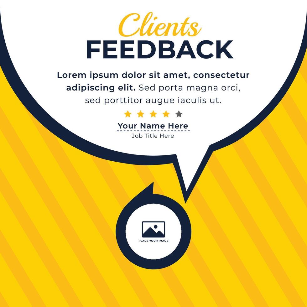 Client feedback graphic with star ratings vector