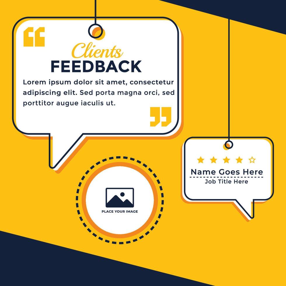 Client feedback graphic design template vector