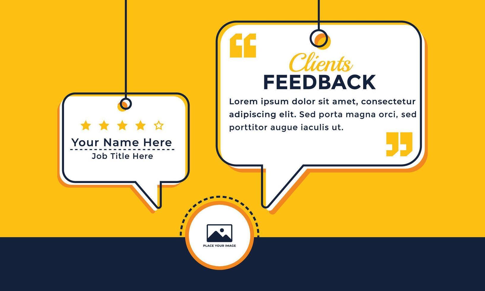 Client feedback graphic template vector