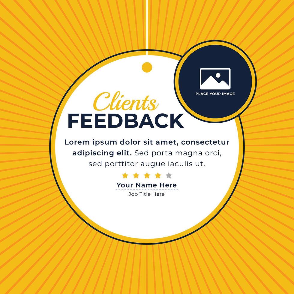 Client feedback template design vector