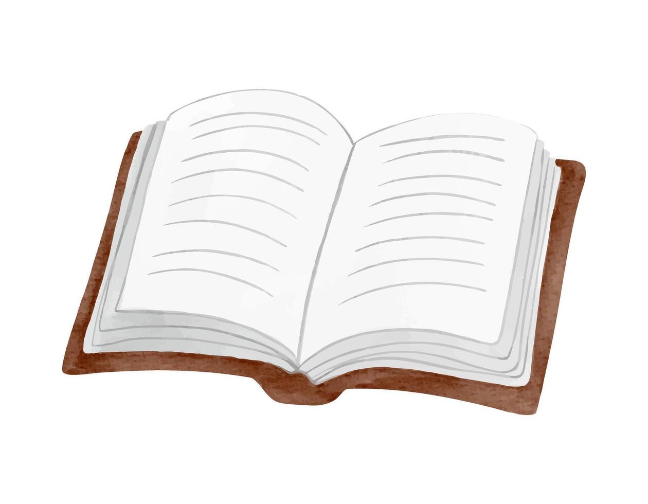 Watercolor book. Perfect for cozy design. Hand drawn illustration vector