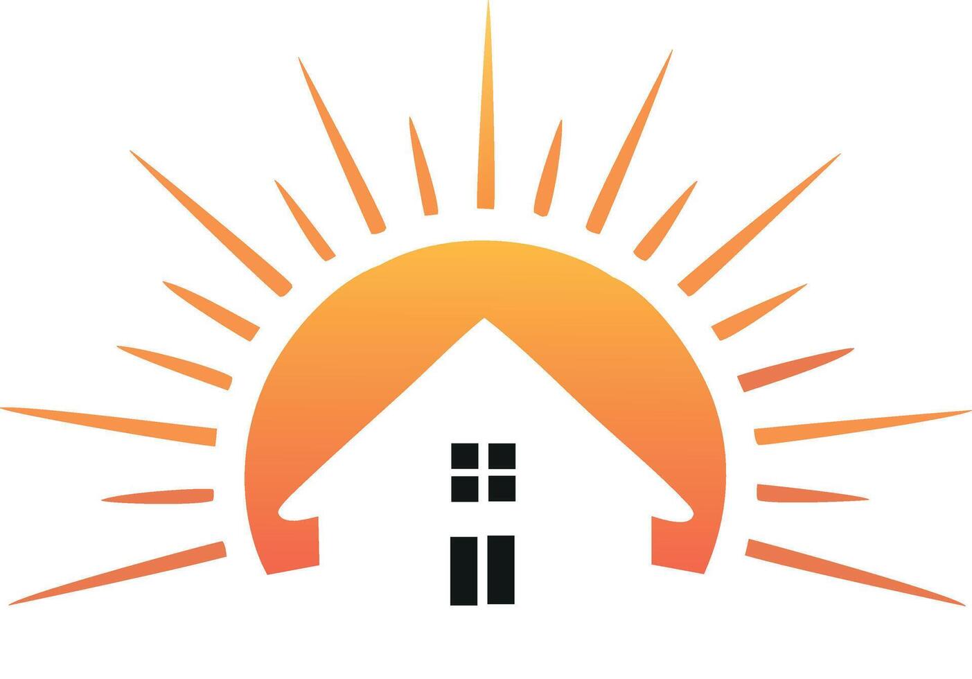Sunny House Icons for Property Brands vector