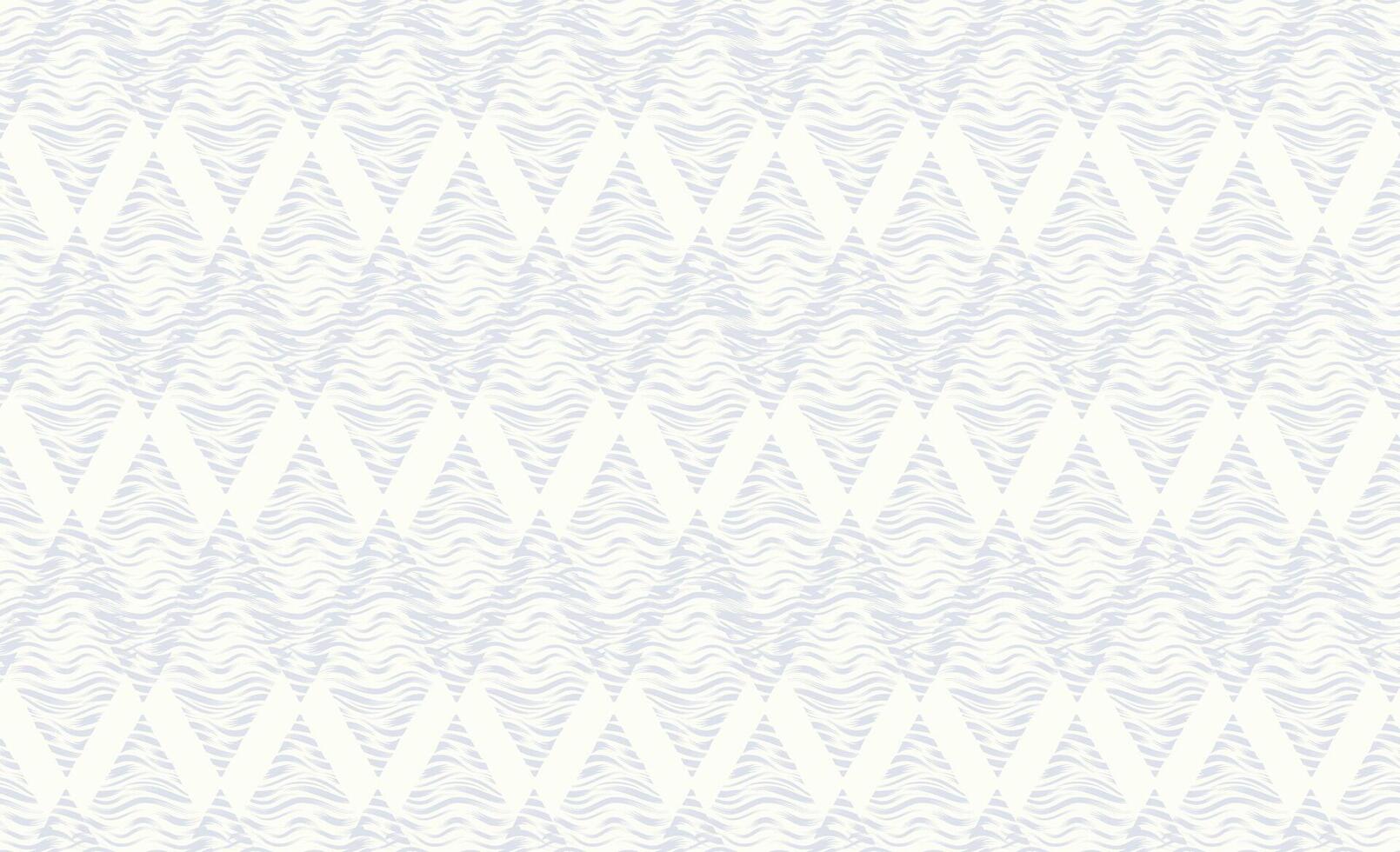 Seamless pattern with wavy line in geometric shape. Stylish ornamental diamond shape texture vector