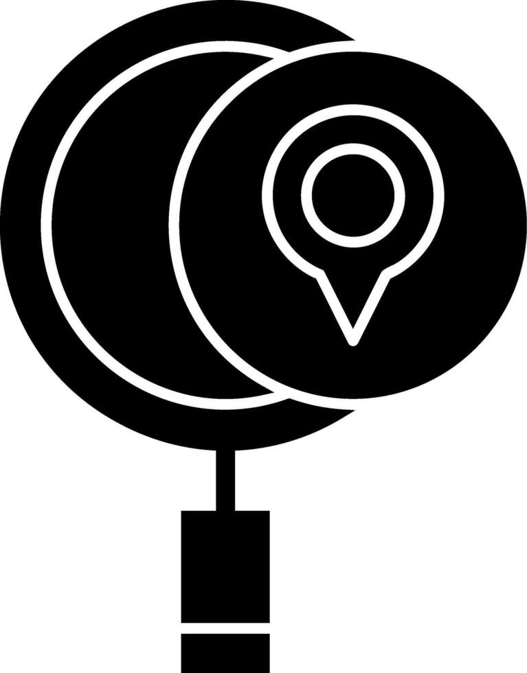 Scanning Location Glyph Icon vector