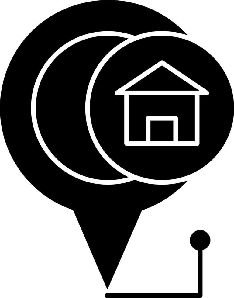 Home Destination Glyph Icon vector