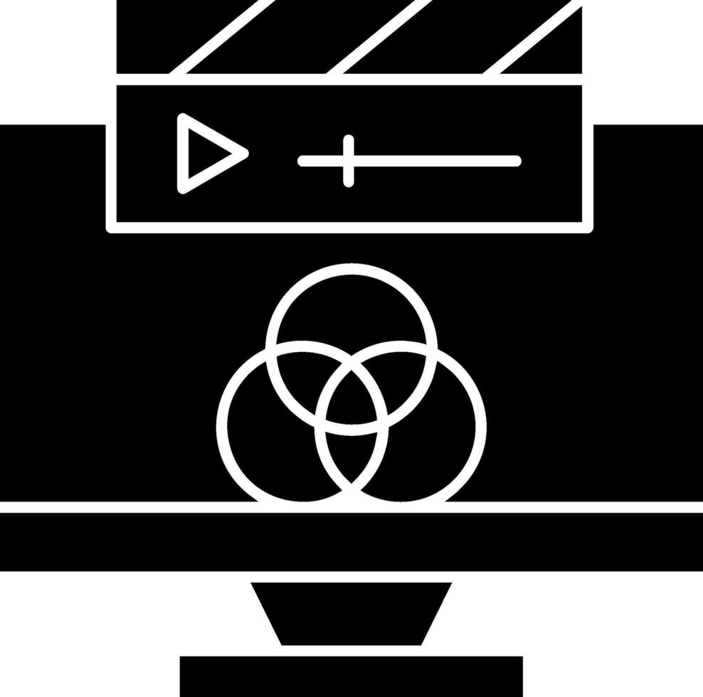 Film Color Correction Glyph Icon vector