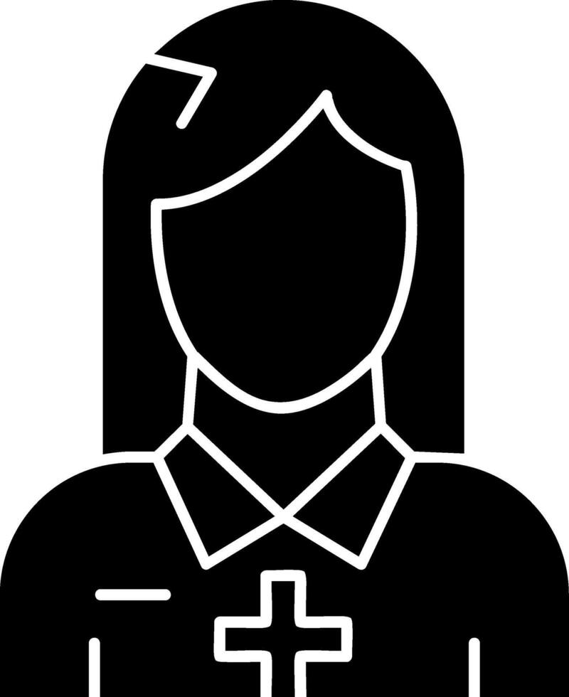 Female Patient Glyph Icon vector