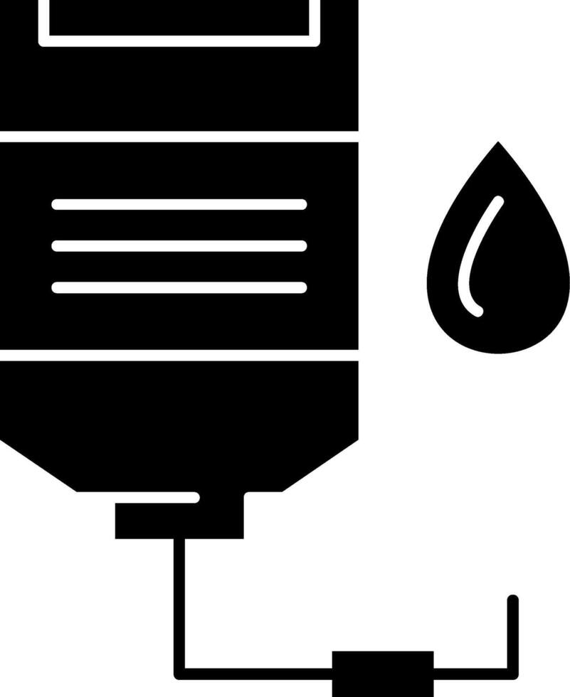 Blood Bag Glyph Icon Design vector