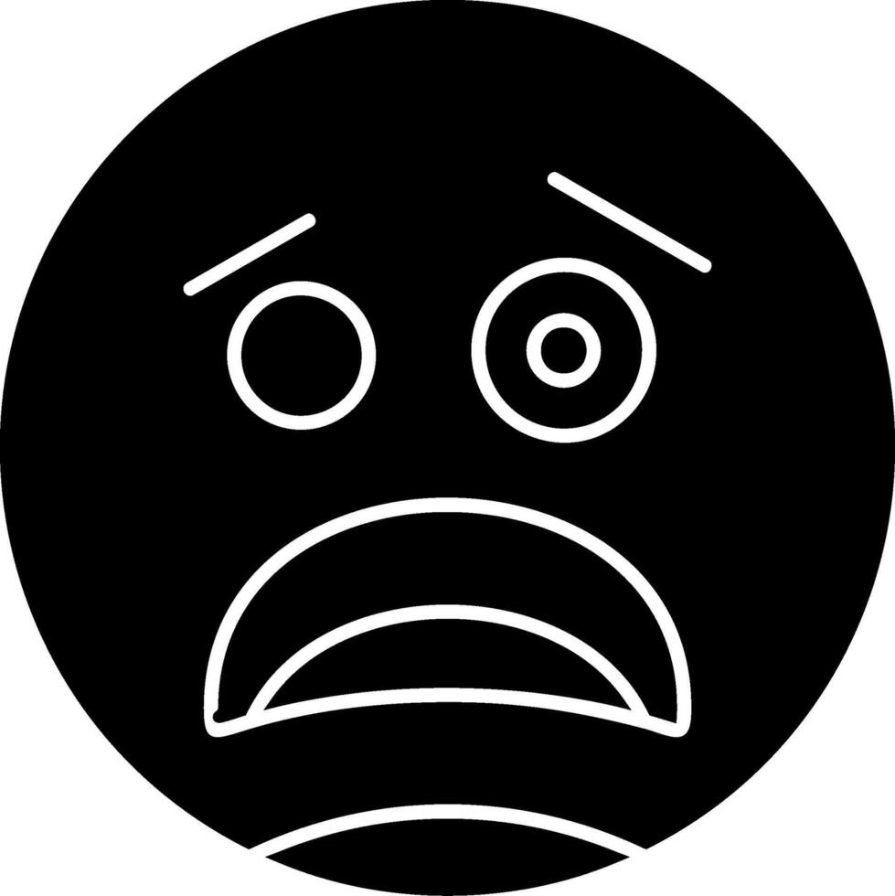Unamused Face Glyph Icon vector