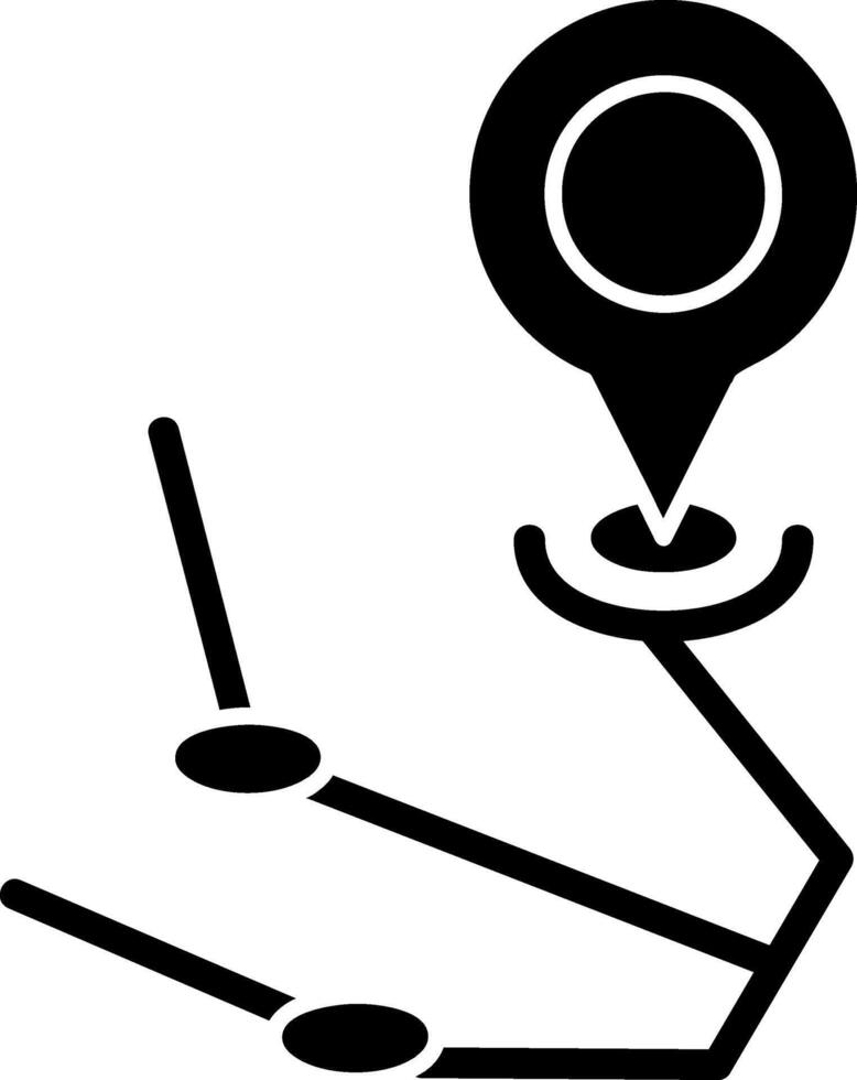 Point Destination Glyph Icon vector