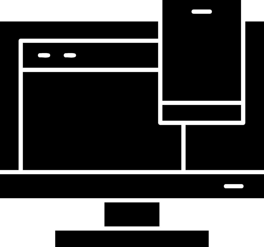 Responsive Glyph Icon vector