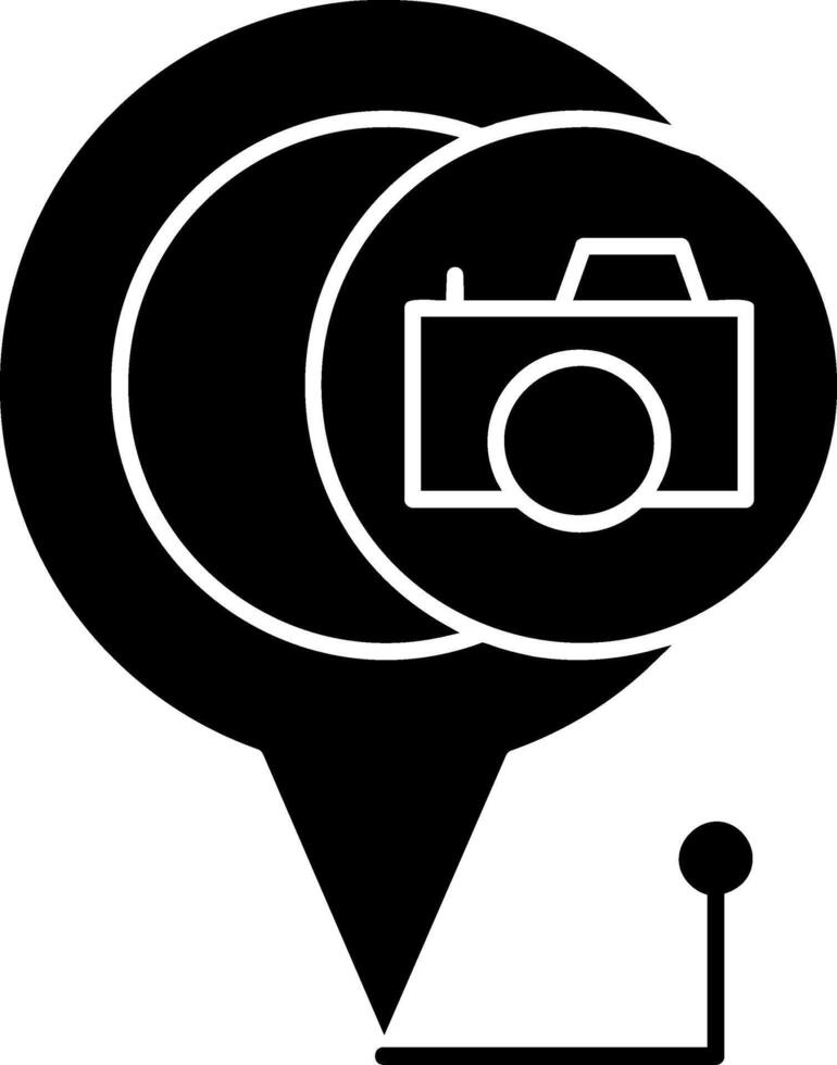 Point of Interest Glyph Icon vector