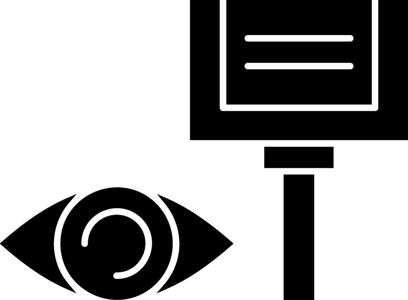 Eye Examination Glyph Icon vector
