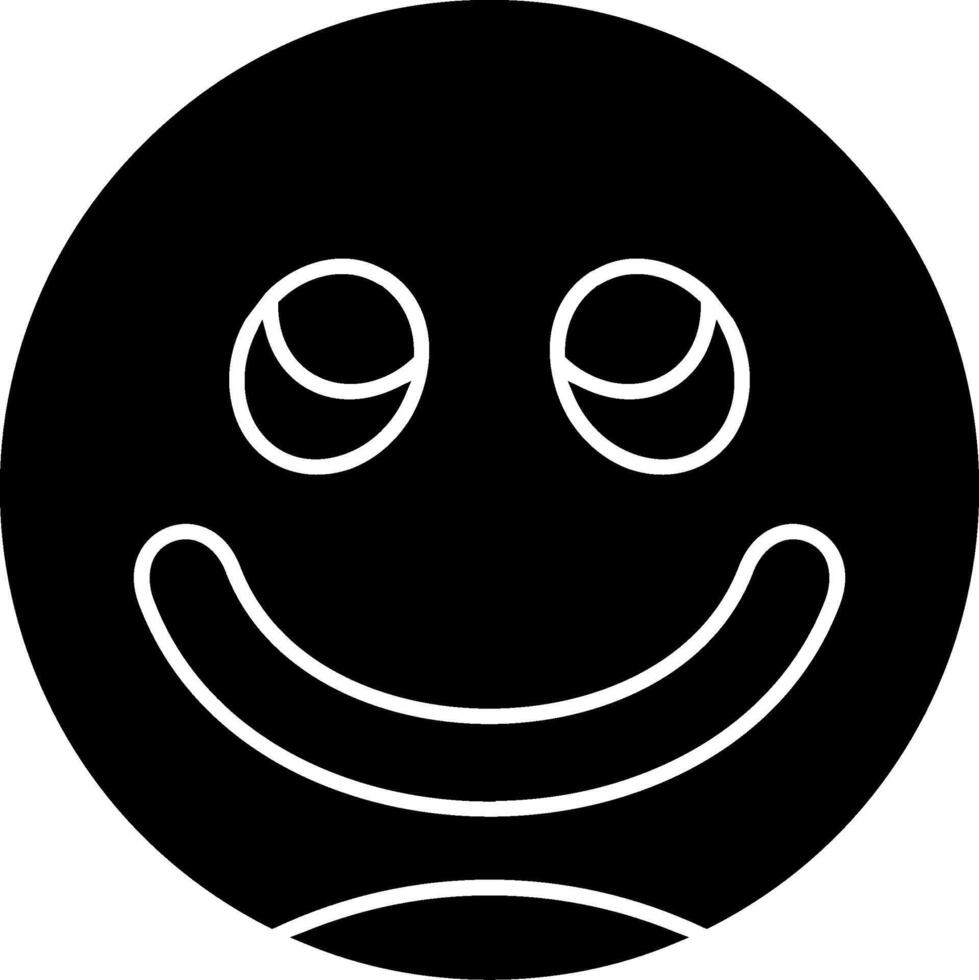 Smiling Face with Smiling Glyph Icon vector