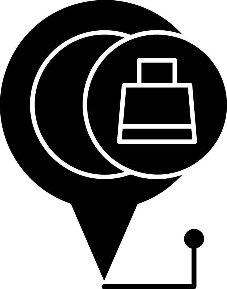 Shopping Destination Glyph Icon vector