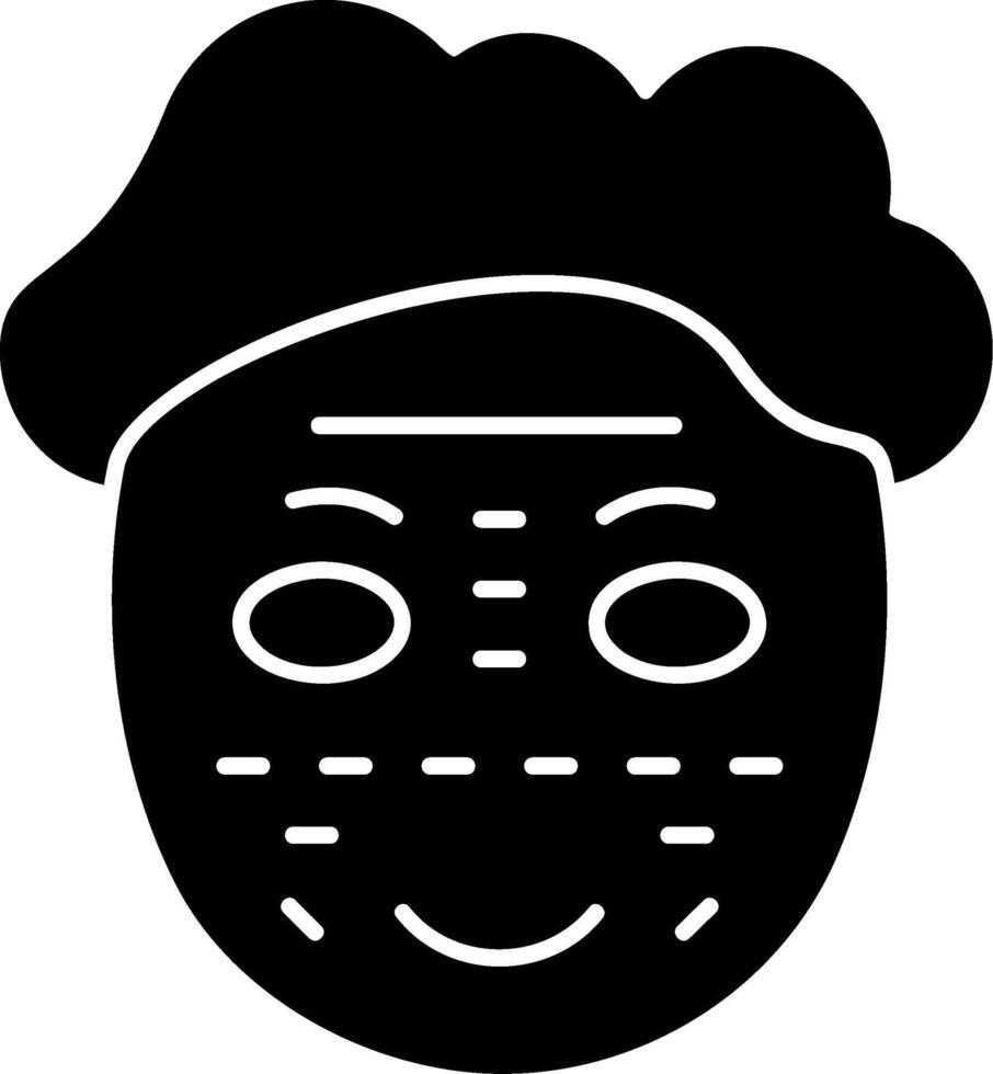 Facial Plastic Surgery Glyph Icon vector