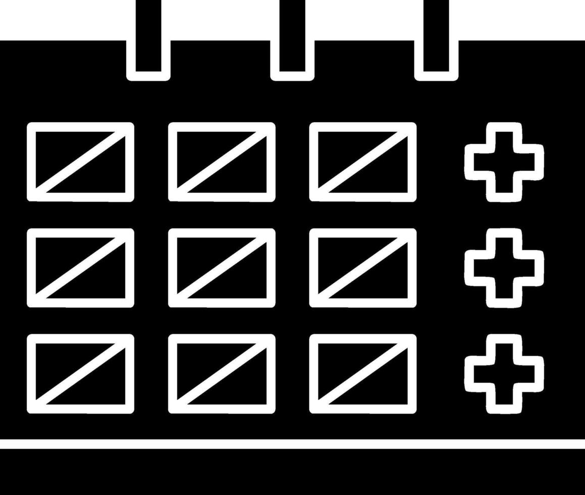 Medical Appointment Glyph Icon vector