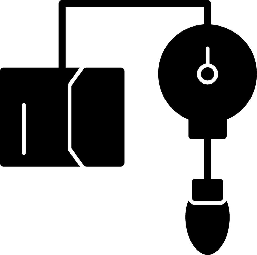 Blood Pressure Gauge Glyph Icon vector