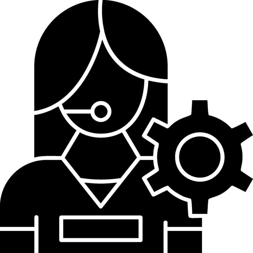 Customer Support Glyph Icon vector