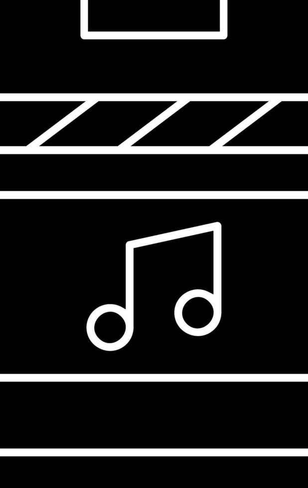 Soundtrack Glyph Icon vector