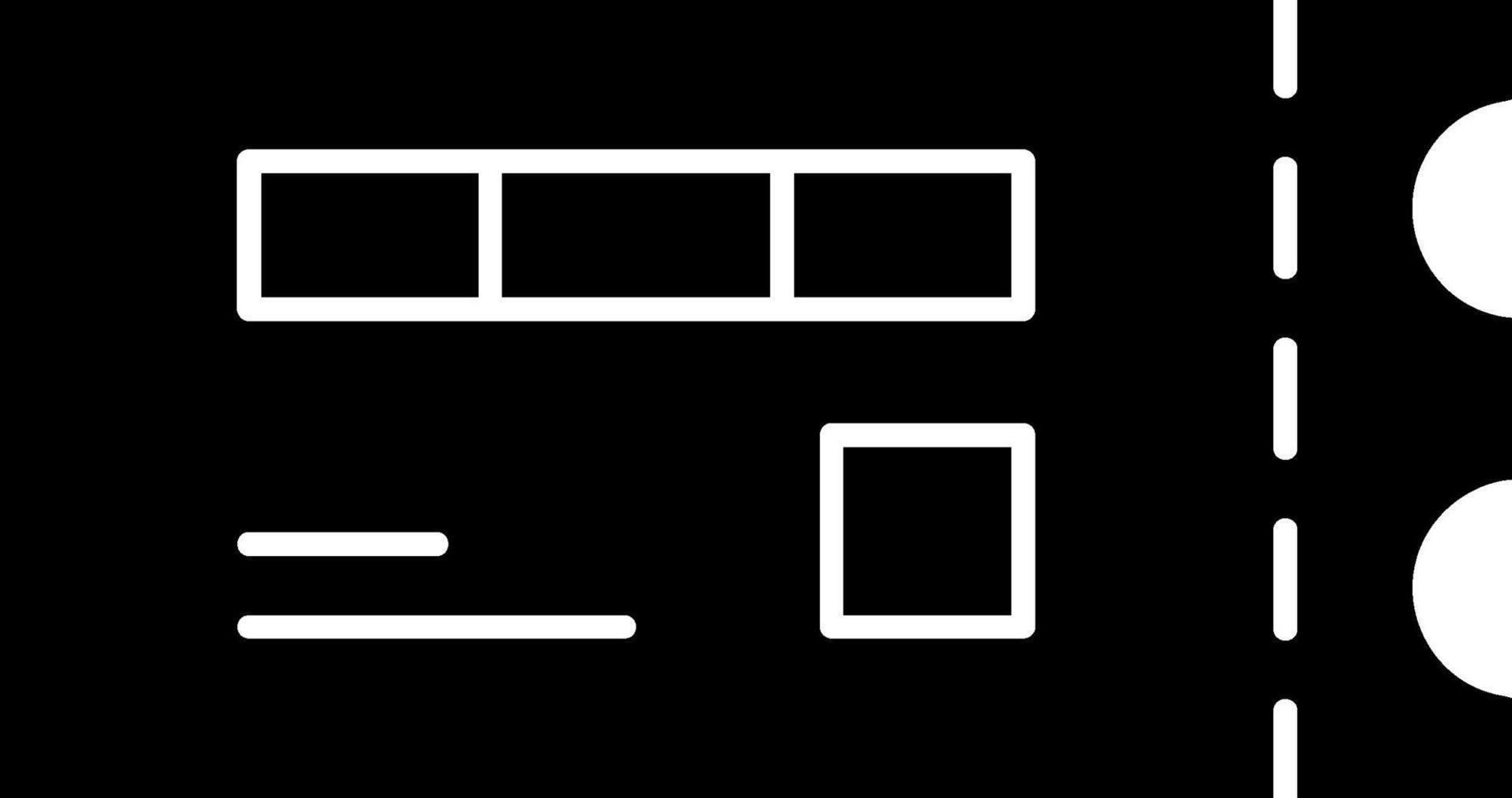 Movie Ticket Glyph Icon vector