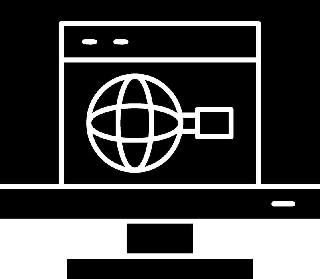 Website Seo Glyph Icon vector