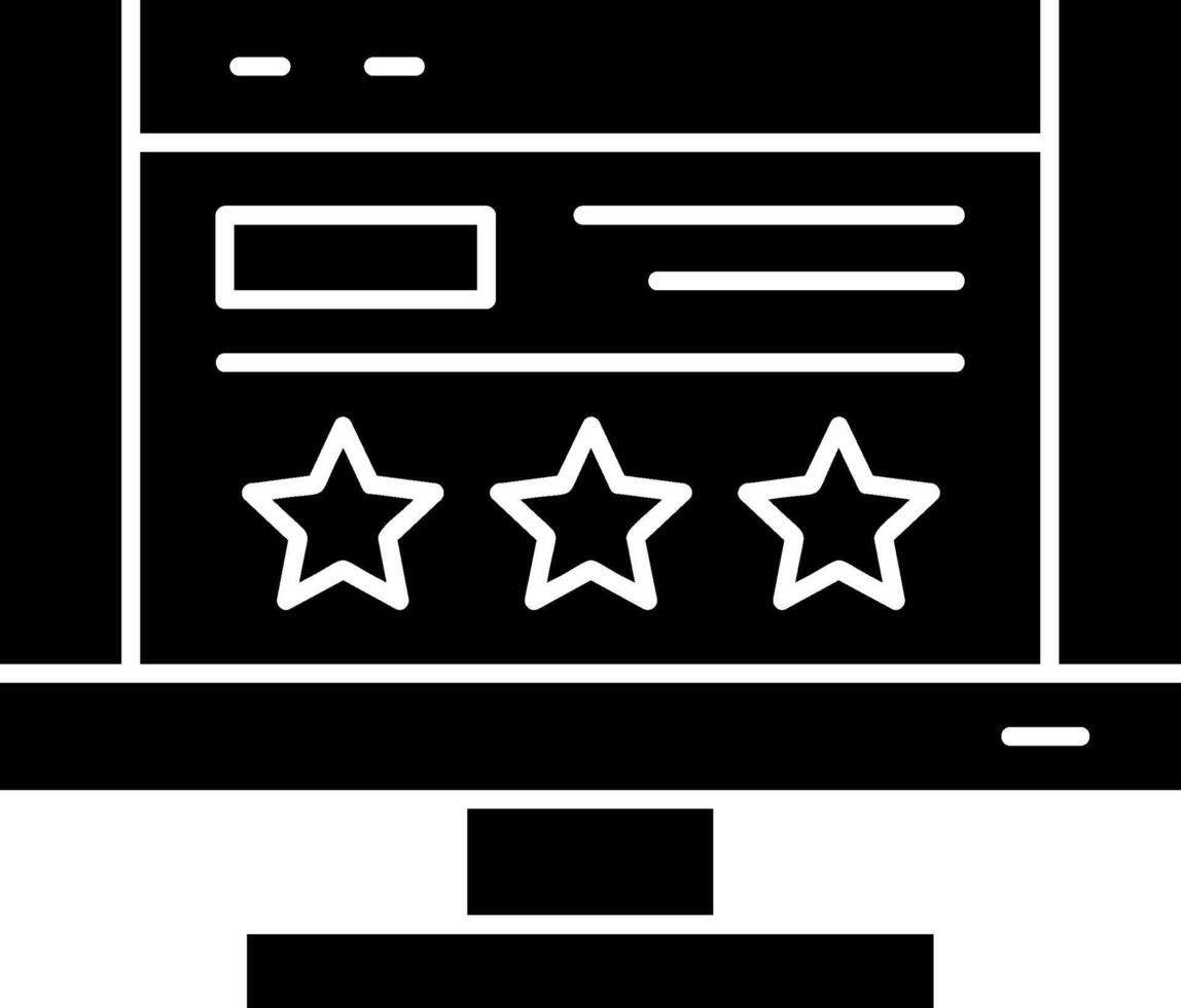 Website Rating Glyph Icon vector