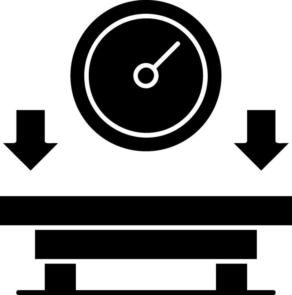 Weight Check Glyph Icon vector