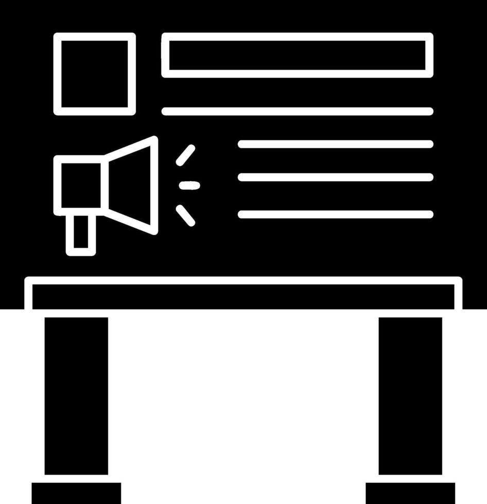 Advertising Campaign Glyph Icon vector