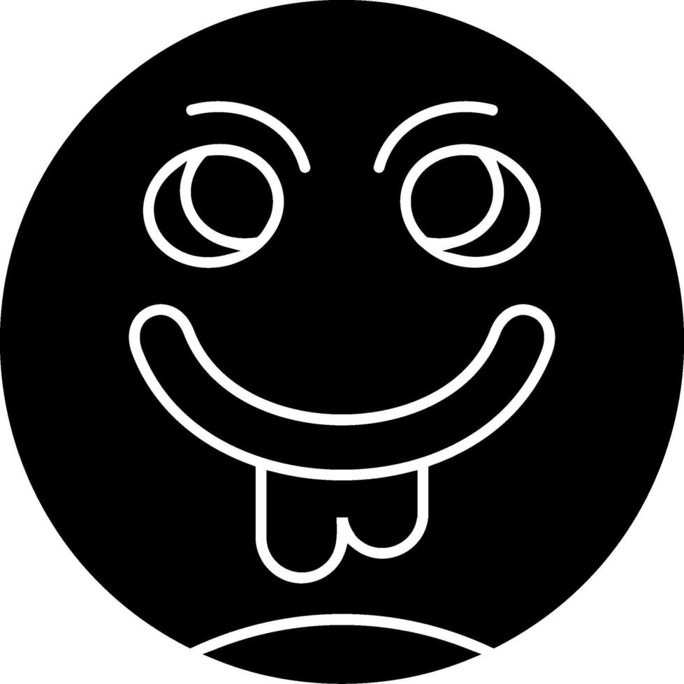 Face Vomiting Glyph Icon vector