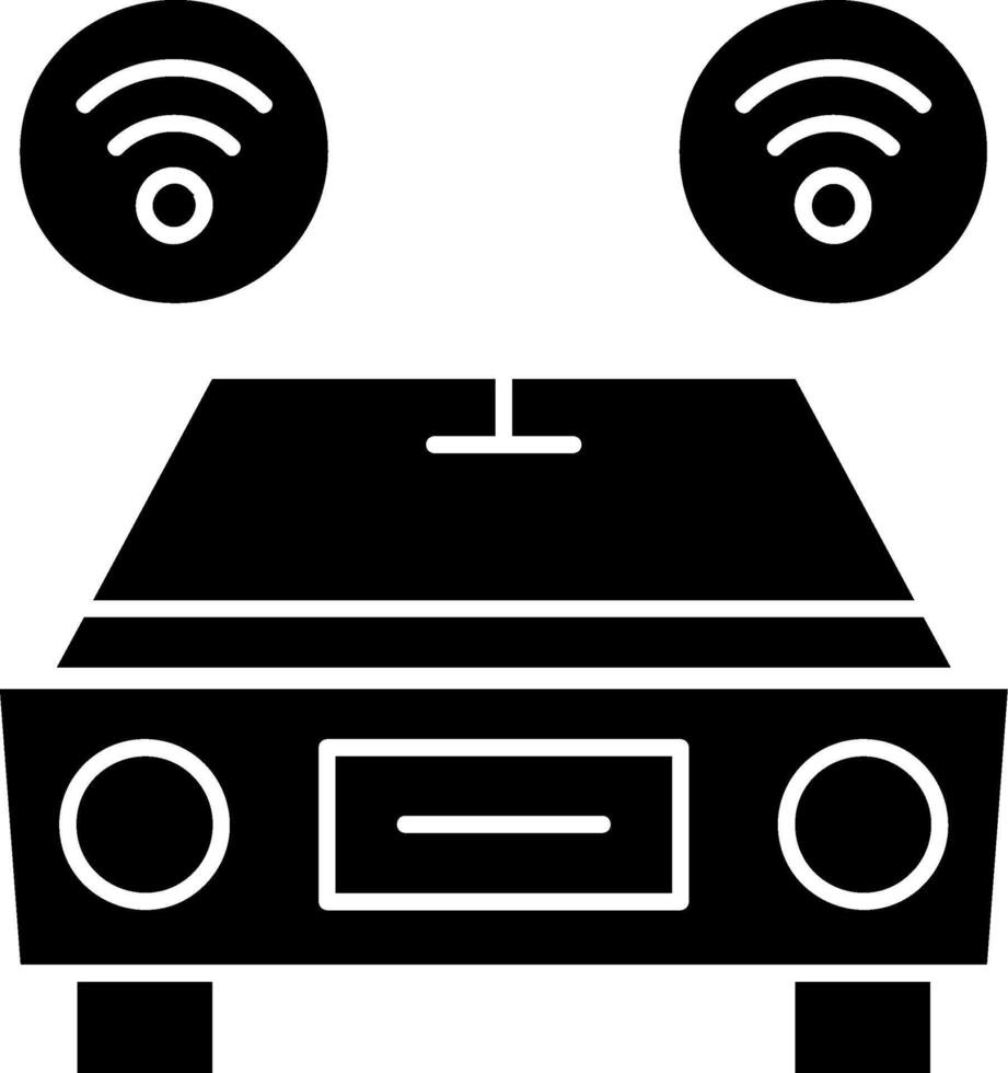Connected Vehicle Glyph Icon vector