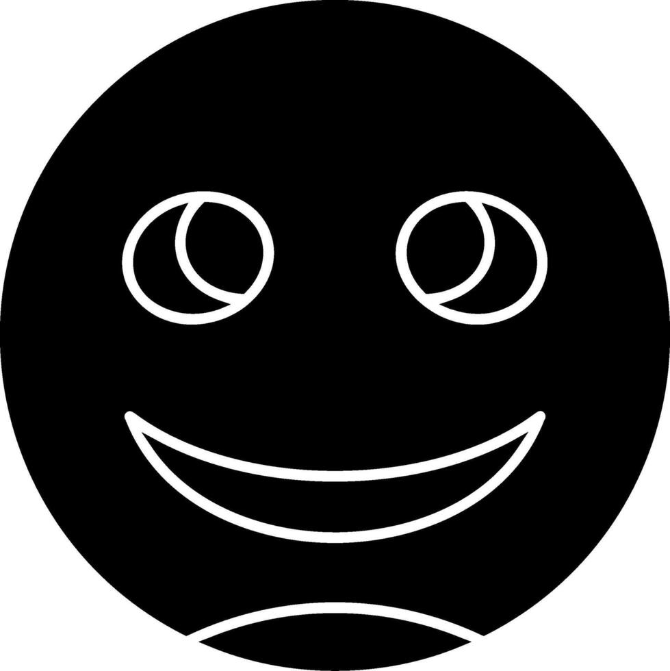 Slightly Smiling Face Glyph Icon vector