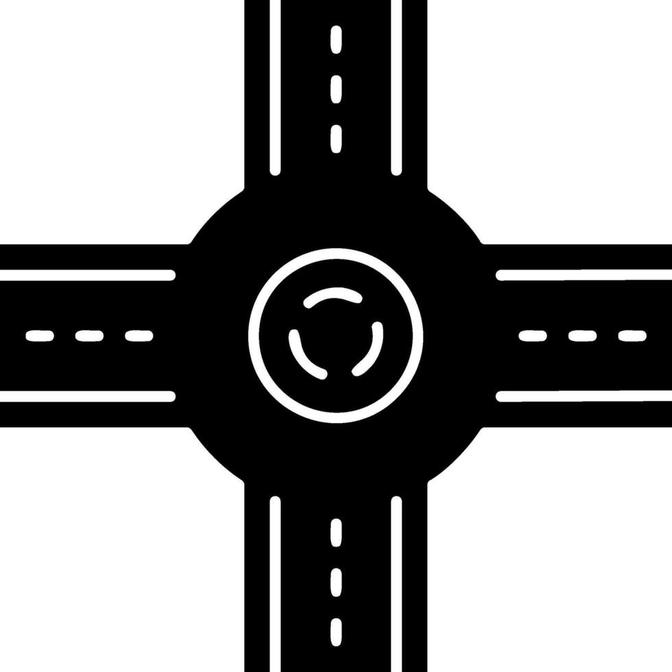 Roundabout Glyph Icon vector