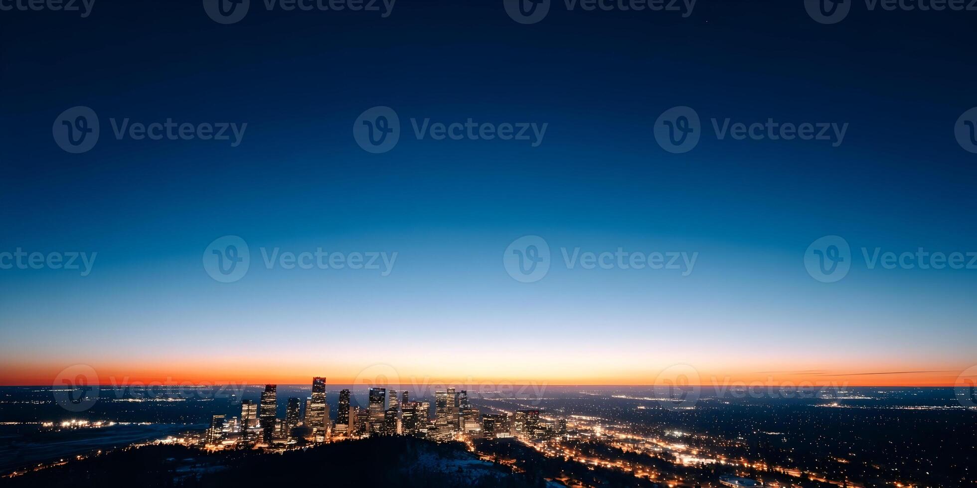 Seattle City Skyline at Sunset Aerial View photo