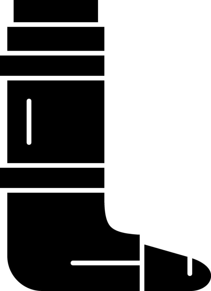 Broken Leg Glyph Icon vector