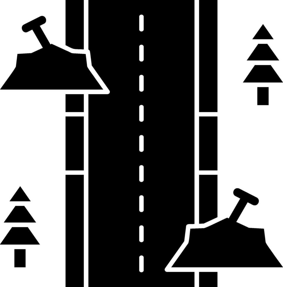 Roadworks Glyph Icon vector