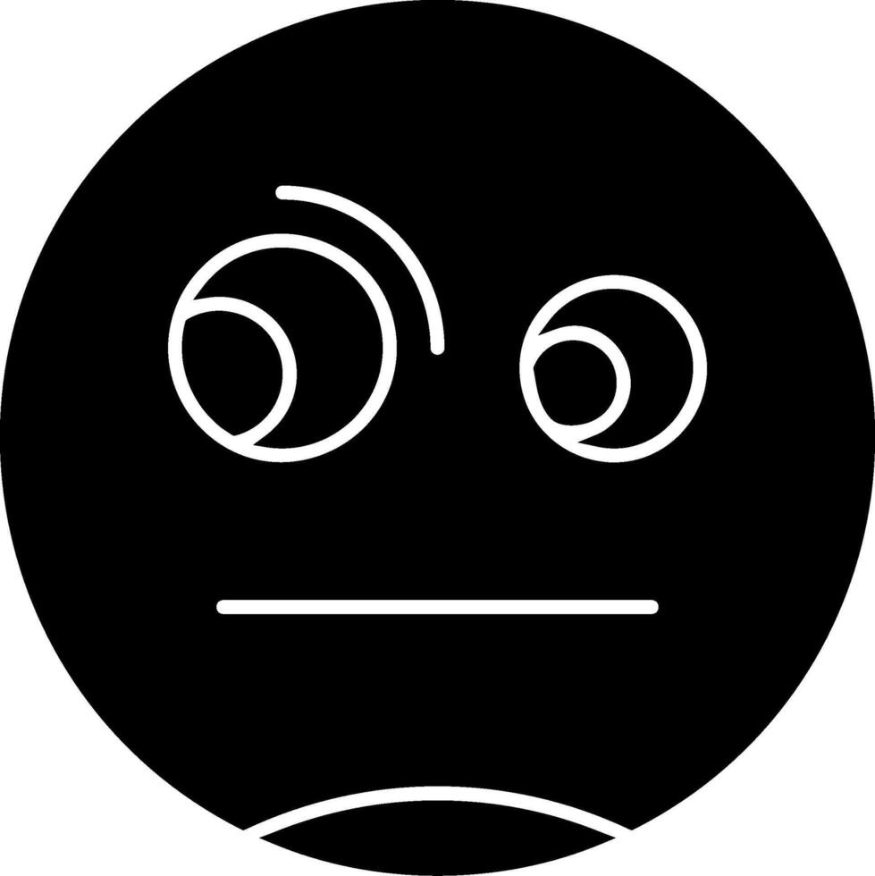 Face with Raised Eyebrow Glyph Icon vector
