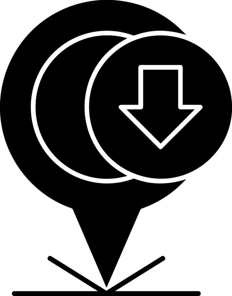 Marker Glyph Icon vector