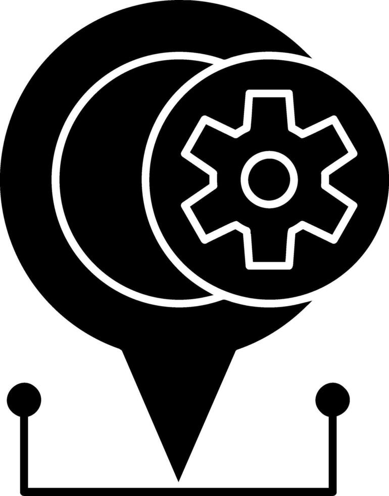 Gps Navigation Glyph Icon vector