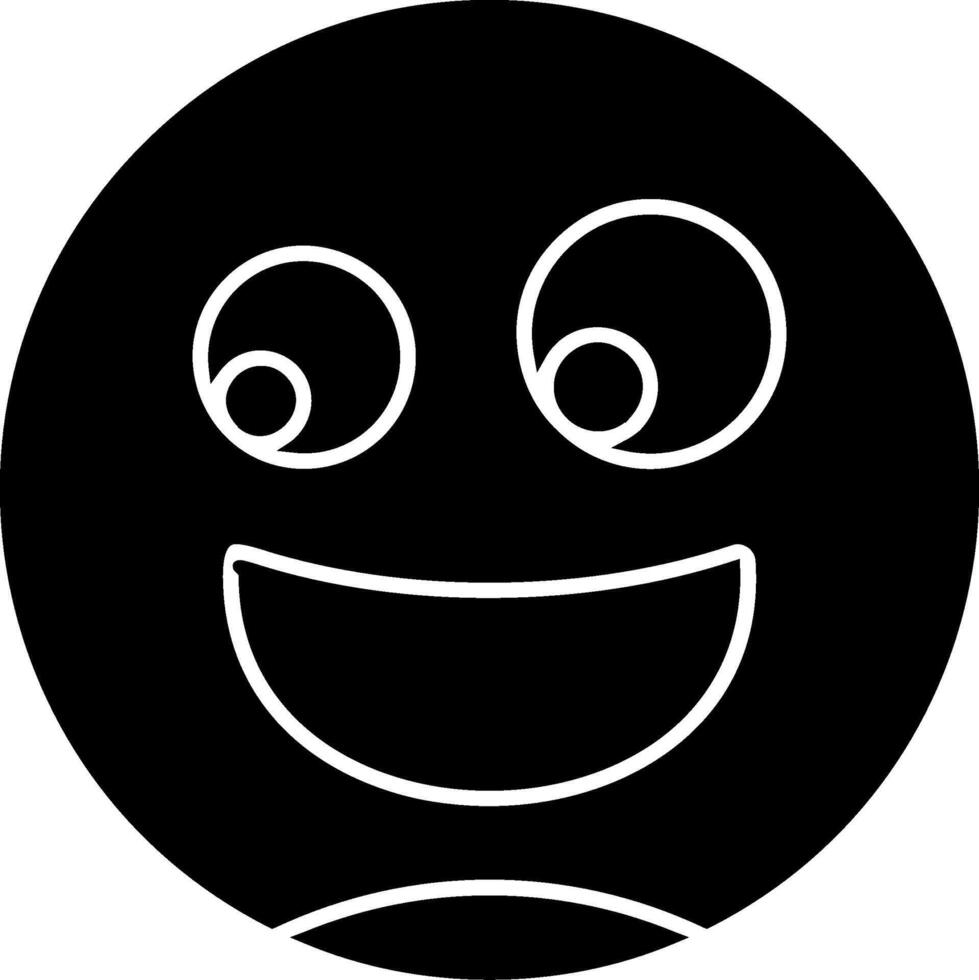 Face with Rolling Eyes Glyph Icon vector