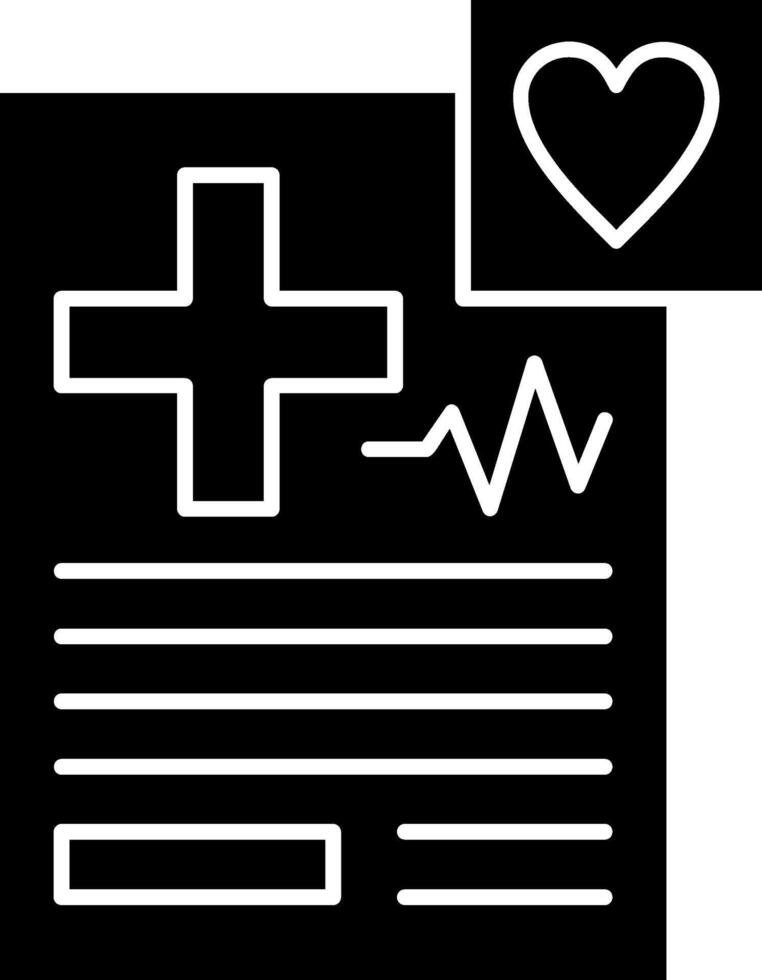 Health Check Glyph Icon vector