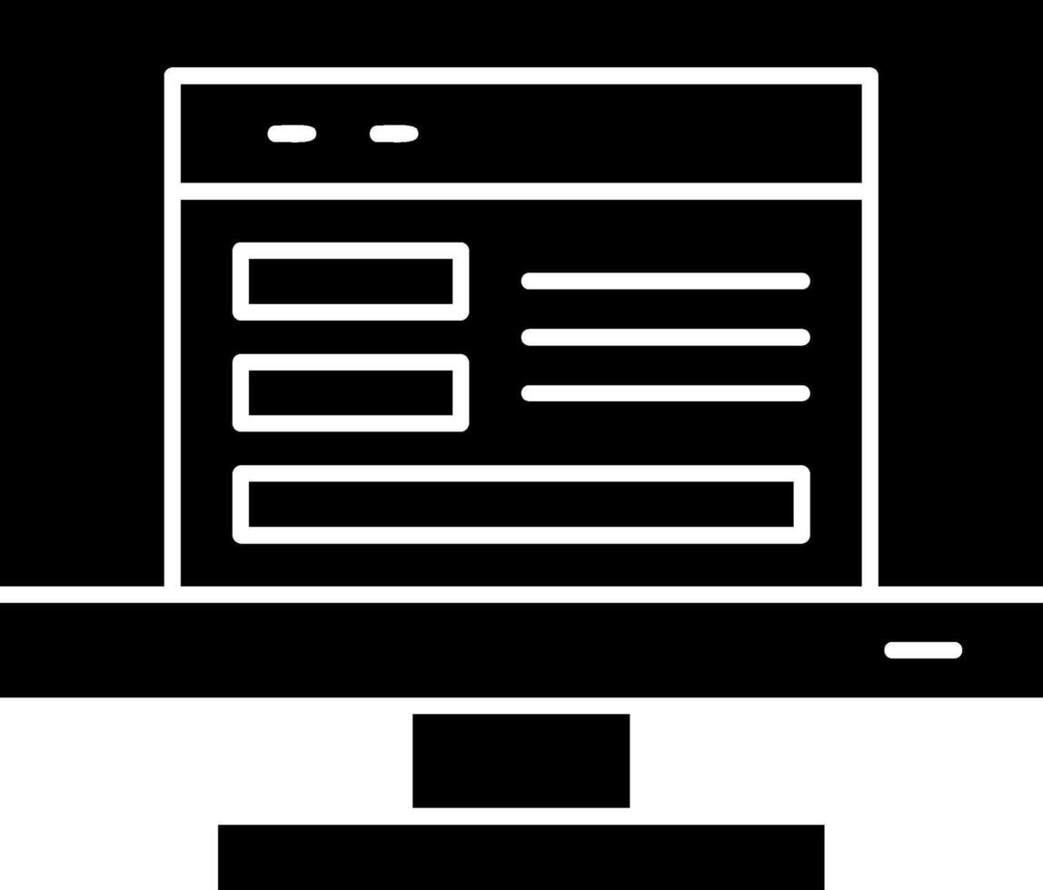 Website Ux Glyph Icon vector