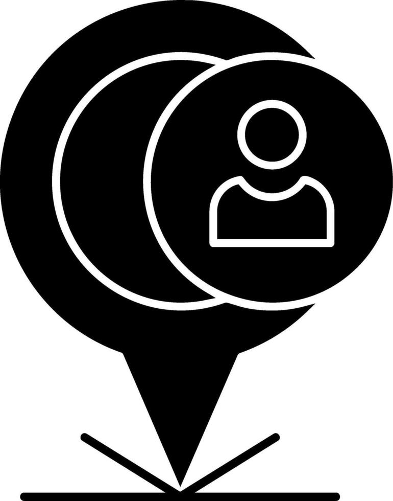 Nearby Destinations Glyph Icon vector