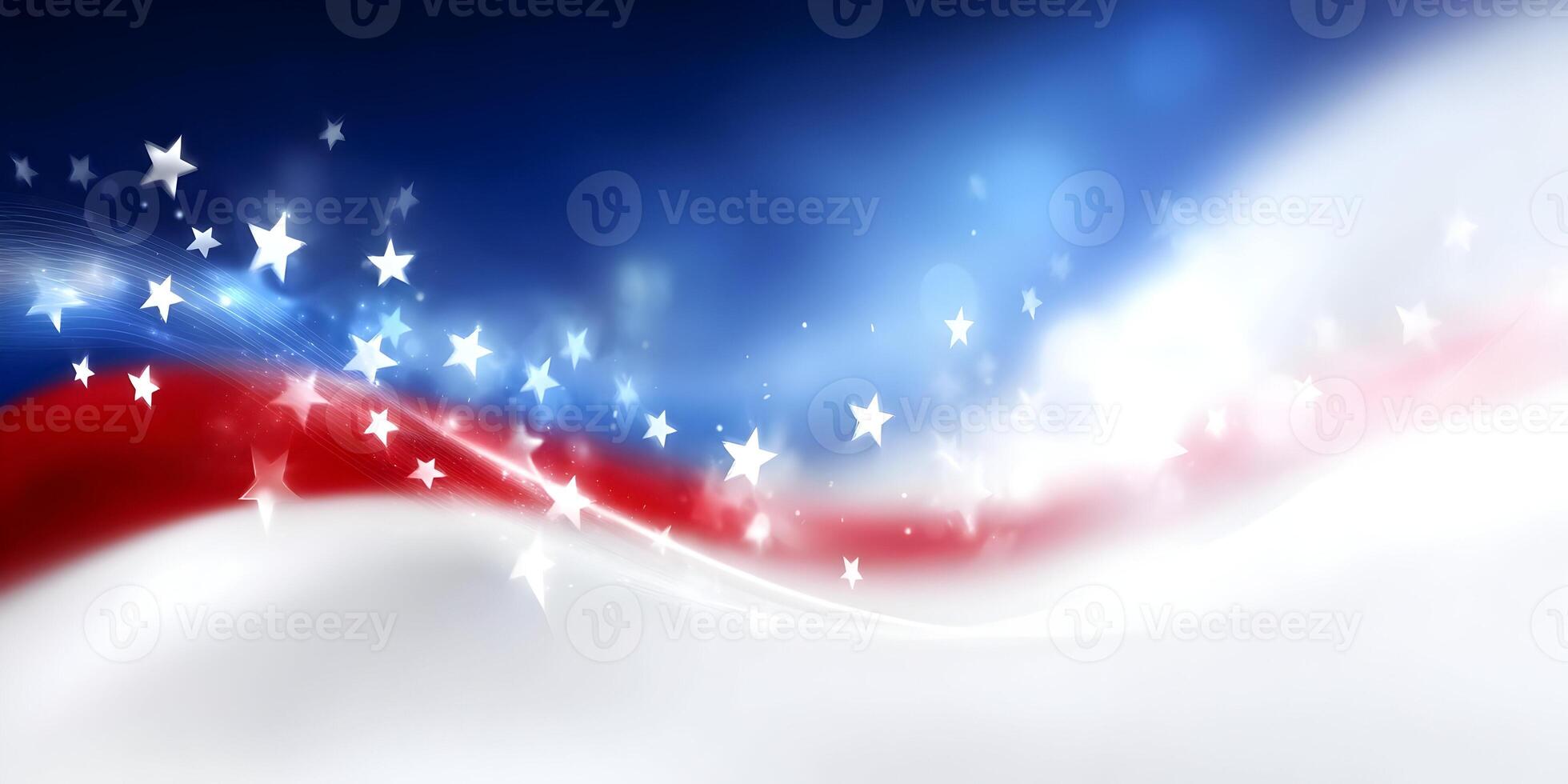 Patriotic USA Flag Background Red White Blue Stars photo